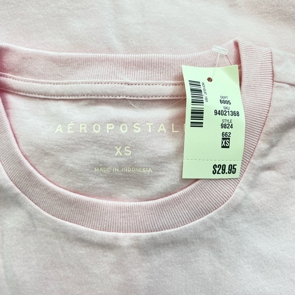Aeropostale NYC Aero Graphic Short Sleeve Tee Shirt T-Shirt NWT Size XS Pink - Picture 5 of 5
